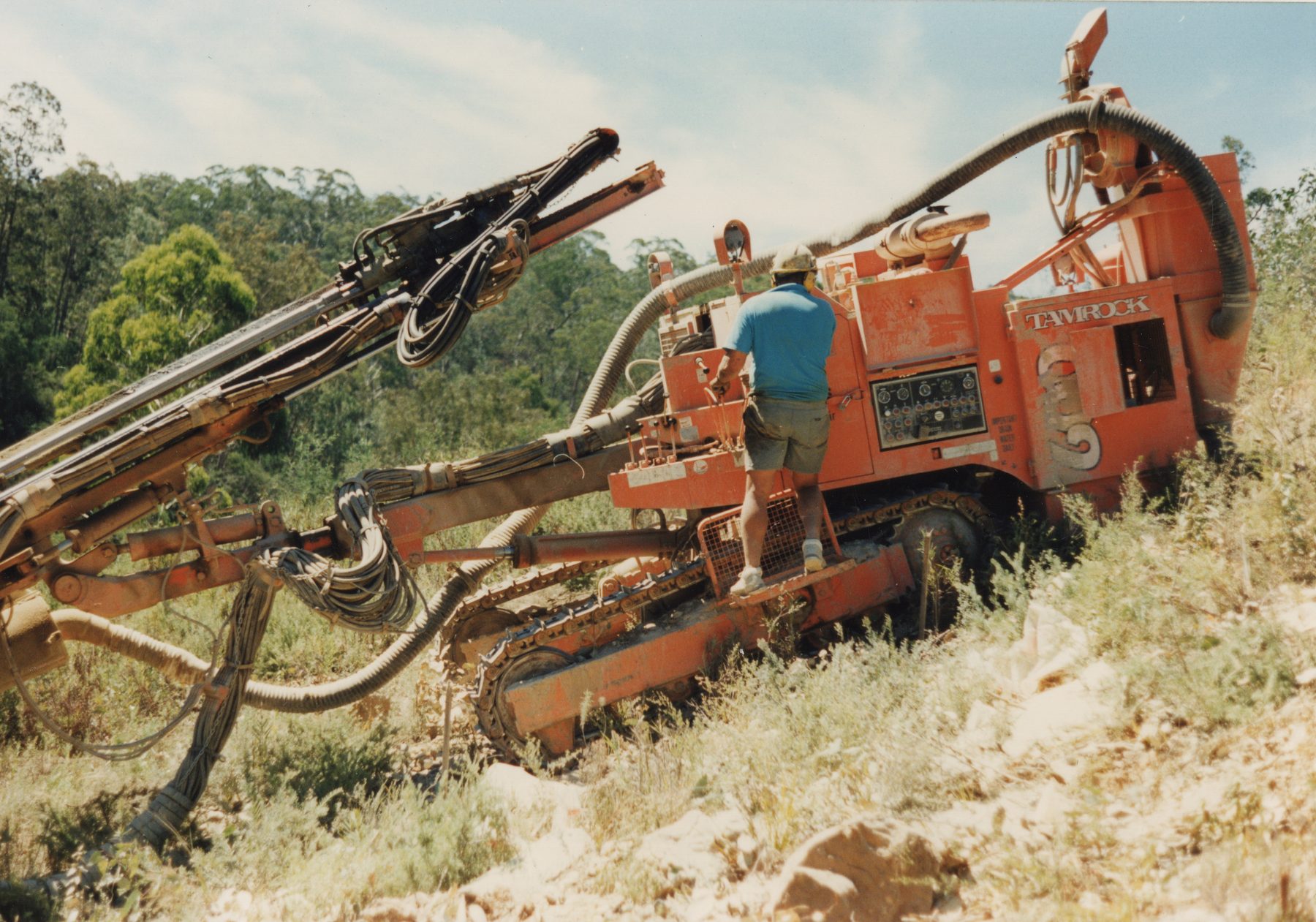 RM Drilling crew and equipment, mid-1990s